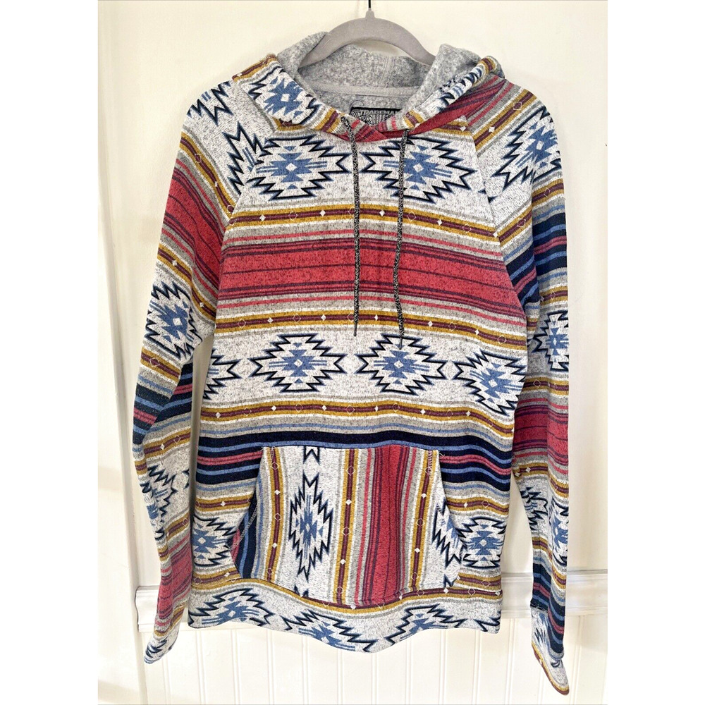 Trademark Brooklyn Cloth Aztec Southwest Fleece Pullover Sweater Hoodie SZ M